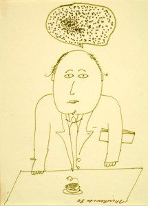 Autorretrato de Augusto Monterroso 1980