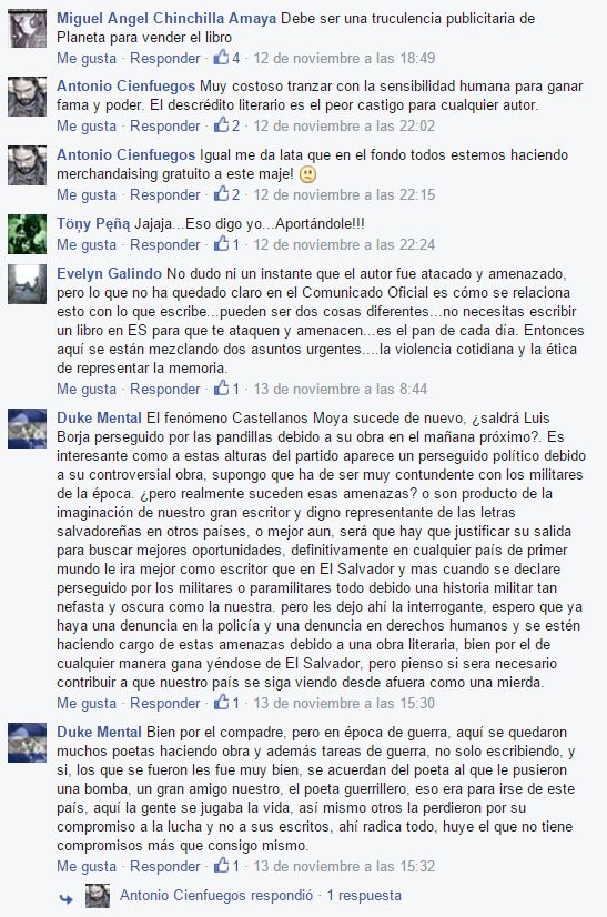 20151112 Evelyn Galindo en FB analisis de Noviembre comentarios